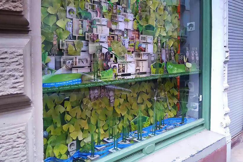 Vera Bonsen: Fensterkunst - Frühlingsfenster 2016