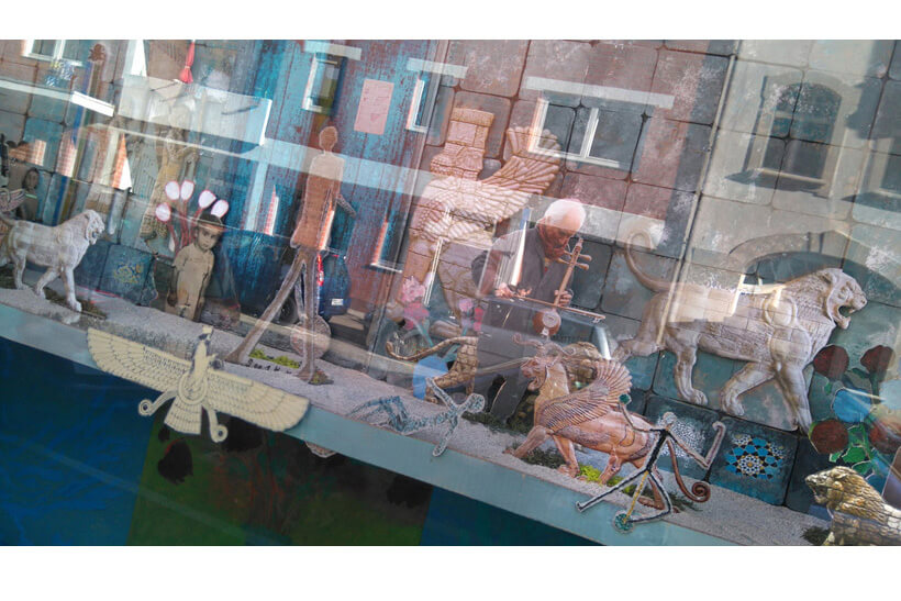 Vera Bonsen: Fensterkunst 'Mohammad Massoudi', Heidelberg